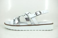 Stravers women sandals - white silver in large sizes